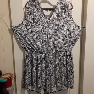 SOLD: SKIES ARE BLUE: Aztec Tank Romper 3XL
